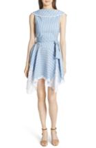 Women's Jonathan Simkhai Lace Trim Asymmetrical Dress - White