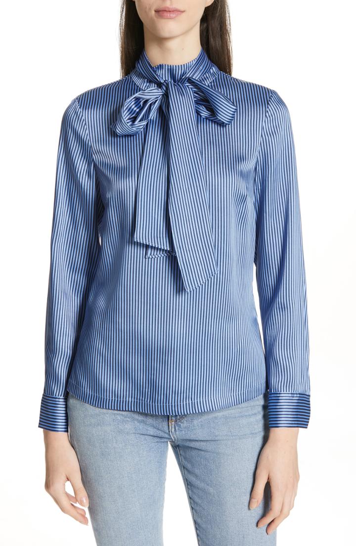 Women's Ted Baker London Leynta Tie Neck Stripe Blouse