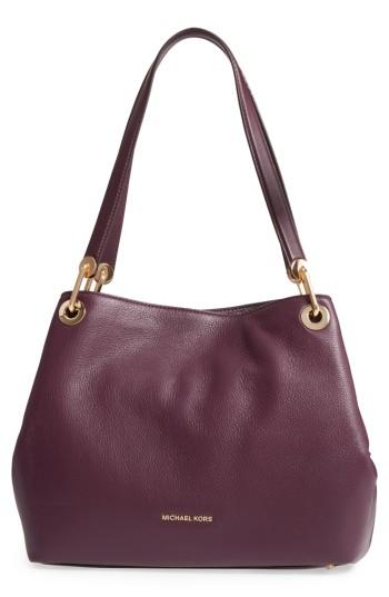 Michael Michael Kors Large Raven Leather Tote - Purple