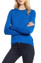Women's Halogen Merino Wool Blend Sweater - Blue