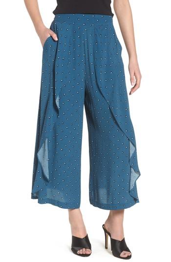 Women's Leith Ruffle Culottes - Blue/green