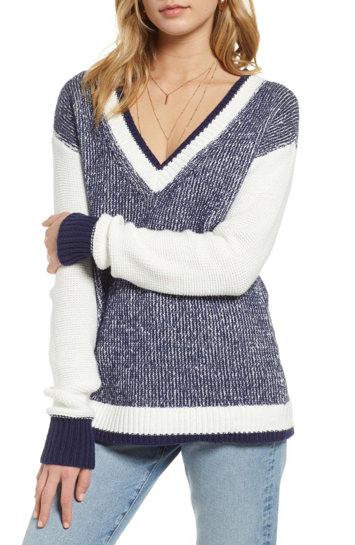 Women's Treasure & Bond Marled V-neck Sweater
