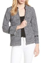 Women's Foxcroft Irina Stripe Knit Jacket - Black