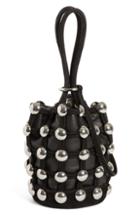 Alexander Wang Mini Roxy Studded Cage Leather Bucket Bag -