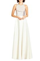 Women's Dessy Collection Sequin Halter Top & Long Crepe Skirt