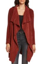 Women's Willow & Clay Chenille Shawl Collar Cardigan - Red
