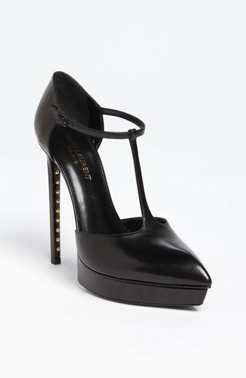 Saint Laurent Studded T-strap Pump