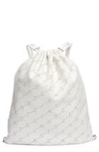 Stella Mccartney Perforated Logo Faux Leather Drawstring Backpack -