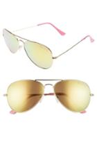Women's Lilly Pulitzer Lexy 59mm Polarized Aviator Sunglasses - Gold/ Shady Lady