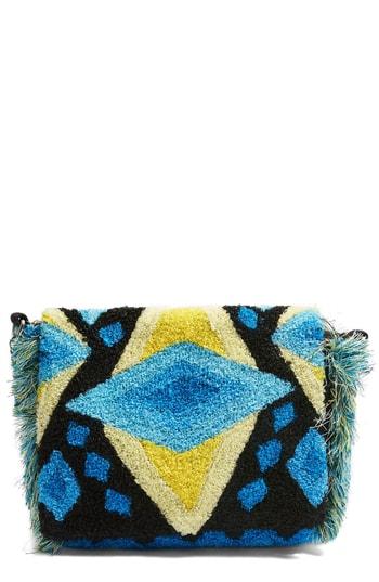 Topshop Caicos Fringed Crossbody Bag - Blue