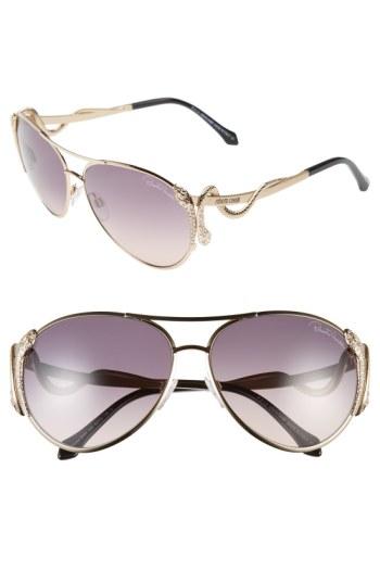 Women's Roberto Cavalli 'mimosa' 62mm Aviator Sunglasses -