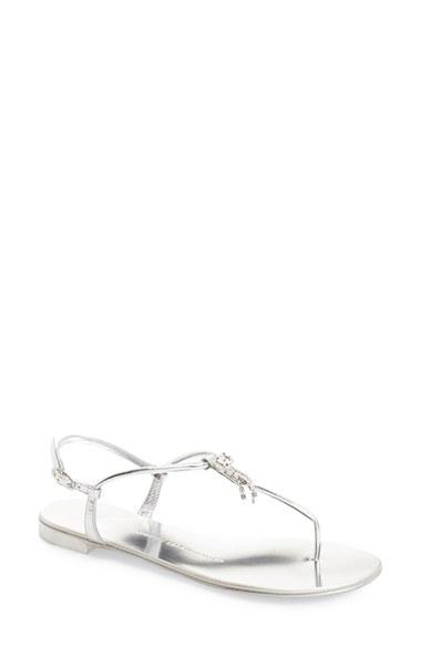 Women's Giuseppe Zanotti 'nuvorock' Sandal .5 M - Metallic