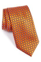 Men's Nordstrom Men's Shop Criss Cross Silk Tie, Size - Orange