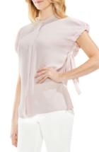 Women's Vince Camuto Tie Sleeve Crepe Blouse, Size - Pink