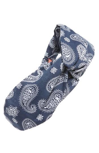 Cara Paisley Petal Twist Head Wrap, Size - Blue