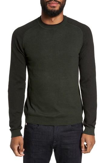 Men's Ted Baker London Pepmint Herringbone Sleeve Sweatshirt (l) - Beige