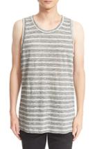 Men's T By Alexander Wang Rib Inset Stripe Linen Knit Tank