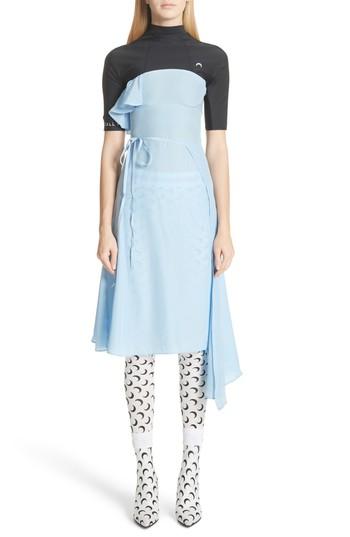 Women's Marine Serre Hybrid Wrap Dress - Blue