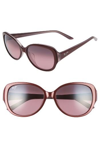 Women's Maui Jim Swept Away 56mm Polarizedplus2 Sunglasses - Ruby/ Mauve/ Maui Rose