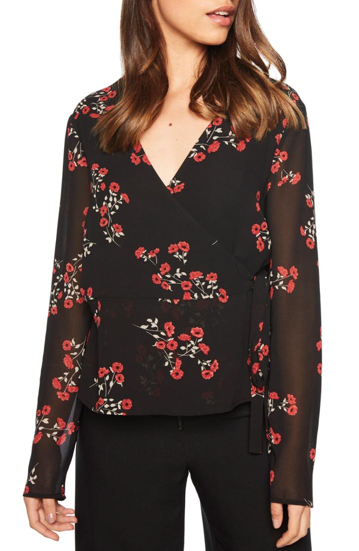 Women's Bardot Mira Wrap Top - Black