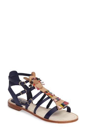 Women's Kate Spade New York Sahara Flat Sandal .5 M - Blue