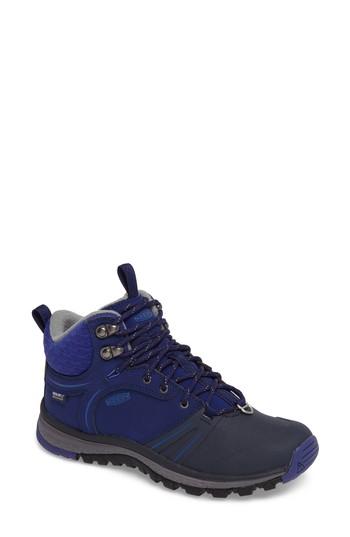 Women's Keen Terradora Wintershell Waterproof Hiking Boot .5 M - Blue
