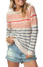 Women's Rip Curl Beach Club Stripe Sweater - Beige