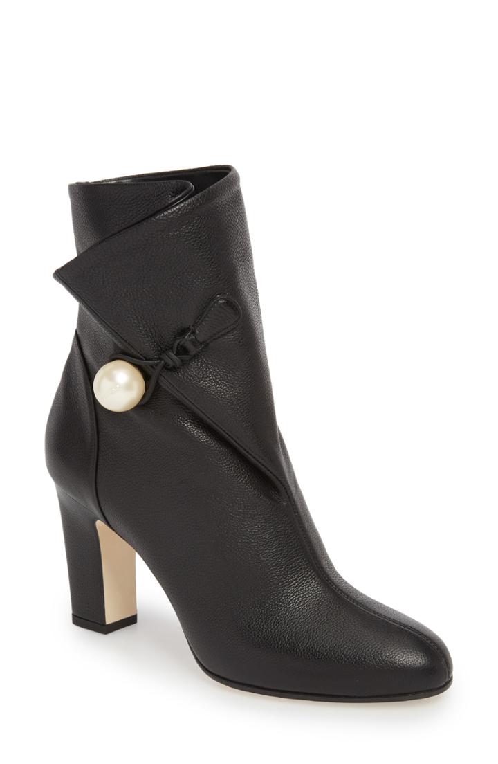 Women's Jimmy Choo Bethanie Button Flap Bootie .5us / 35.5eu - Black