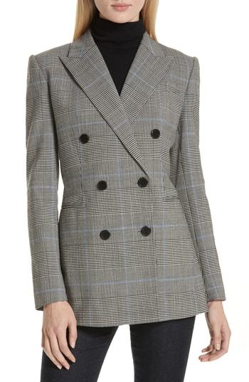 Women's Theory Portland Plaid Power Jacket - Grey