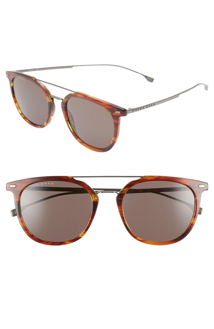 Men's Boss 53mm Sunglasses - Brown Horn