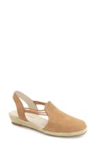 Women's David Tate 'nelly' Slingback Wedge Sandal .5 N - Beige