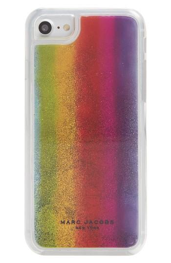 Marc Jacobs Rainbow Glitter Waterfall Iphone 7 Case - Purple