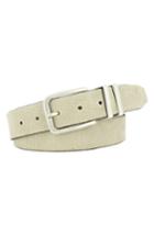 Men's Remo Tulliani Axel Textured Leather Belt - Cream