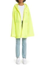 Women's Vetements Short Logo Raincoat, Size - Yellow