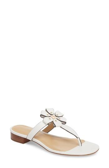 Women's Michael Michael Kors Tara Flip Flop M - White