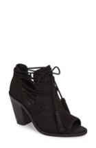 Women's Jessica Simpson Ceri Split Shaft Open Toe Bootie M - Black