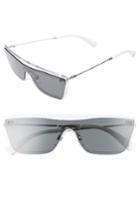 Women's Valentino Rockstud 50mm Rectangular Sunglasses - Grey