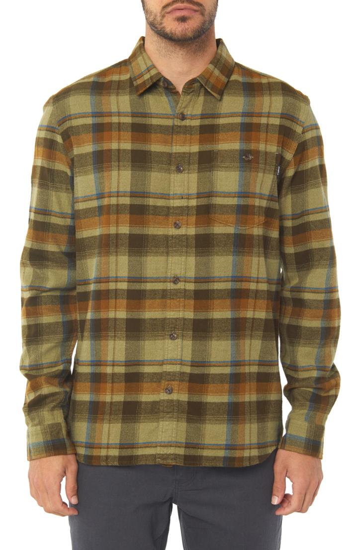 Men's O'neill Redmond Flannel Shirt - Green