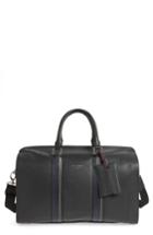 Men's Ted Baker London Geeves Stripe Leather Duffel Bag -