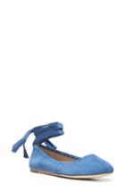 Women's Via Spiga Baylie Tie Ballet Flat M - Blue