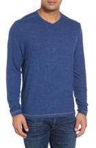 Men's Tommy Bahama 'leeward' V-neck Long Sleeve T-shirt - Blue
