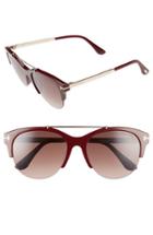 Women's Tom Ford Adrenne 55mm Sunglasses - Burgundy/ Rose Gold/ Burgundy