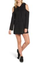 Women's Kendall + Kylie Cold Shoulder Hoodie Dress