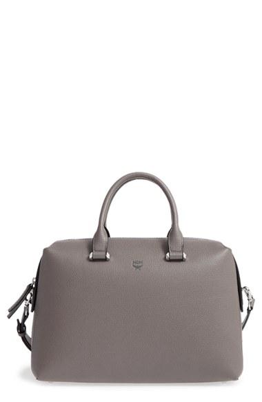 Mcm Medium Ella Boston Bowler Bag - Grey