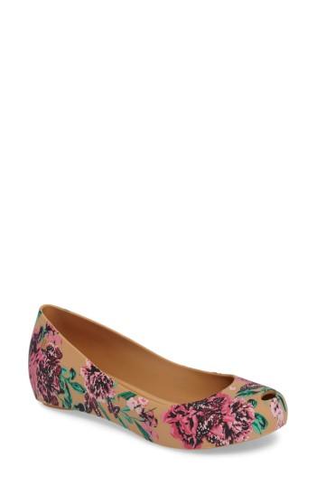 Women's Melissa Ultragirl Peep Toe Flat