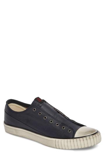 Men's John Varvatos Star Usa Bootleg Linen Laceless Sneaker .5 M - Blue
