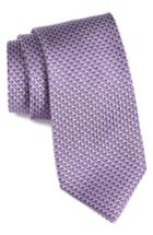 Men's Nordstrom Men's Shop Alghero Micro Silk Tie, Size - Purple