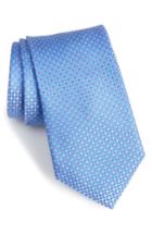 Men's Nordstrom Men's Shop Bagni Check Silk Tie, Size - Blue