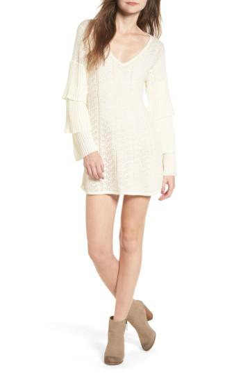 Women's Tularosa Scout Knit Ruffle Sleeve Dress - Ivory