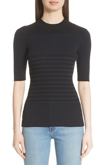 Women's Acne Studios Wimna Stripe Ribbed Tee - Blue